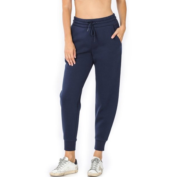 Women's Thick Fleece Sweatpants Joggers with pockets - Relaxed fit - Picture 3 of 5